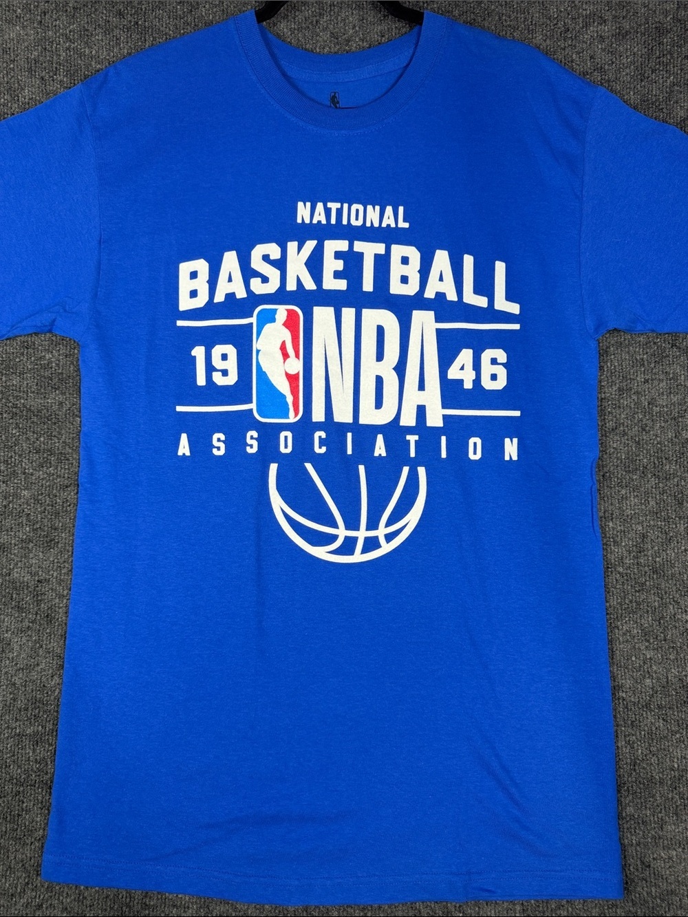 NBA Men's Medium National Basketball Association 1946 Graphic T Shirt Blue